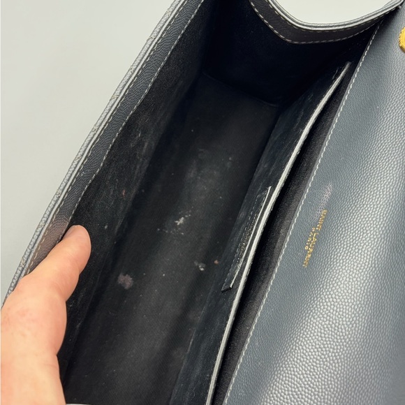 YSL Grey / Blue Medium triquilt flap bag - Picture 12 of 12